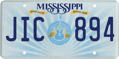 MS license plate JIC894