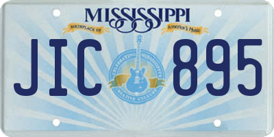 MS license plate JIC895