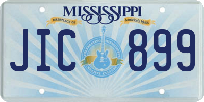 MS license plate JIC899