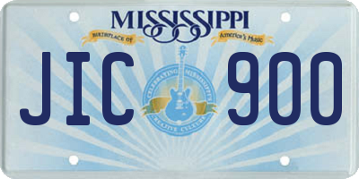 MS license plate JIC900