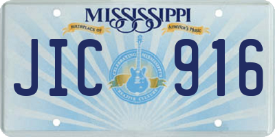 MS license plate JIC916