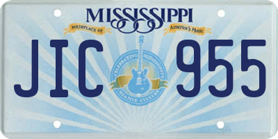 MS license plate JIC955