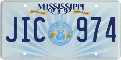 MS license plate JIC974