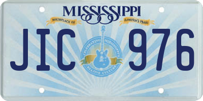 MS license plate JIC976