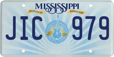 MS license plate JIC979