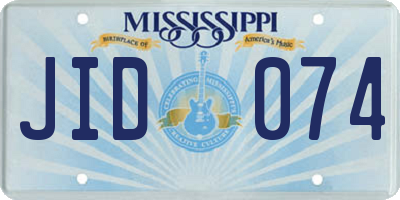 MS license plate JID074