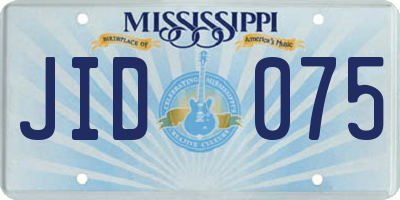 MS license plate JID075