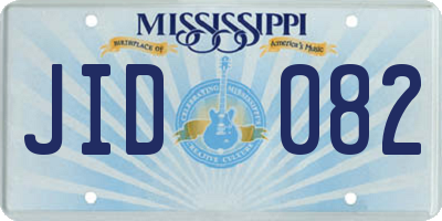 MS license plate JID082