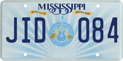 MS license plate JID084