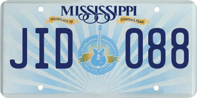 MS license plate JID088