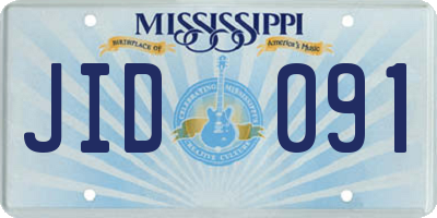MS license plate JID091