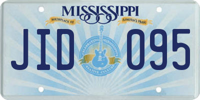 MS license plate JID095