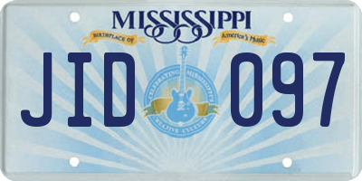 MS license plate JID097