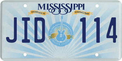 MS license plate JID114
