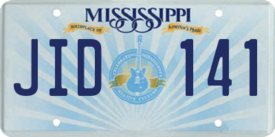 MS license plate JID141