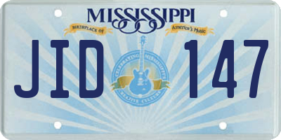 MS license plate JID147