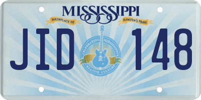 MS license plate JID148