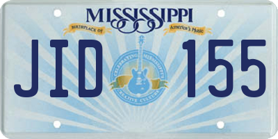 MS license plate JID155