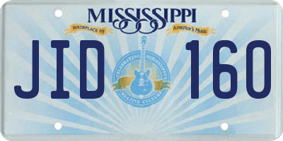 MS license plate JID160