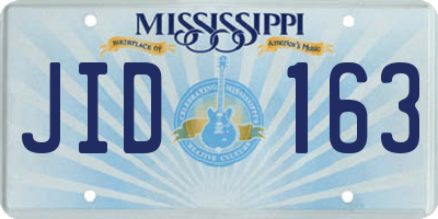 MS license plate JID163