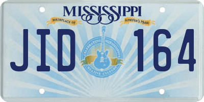MS license plate JID164