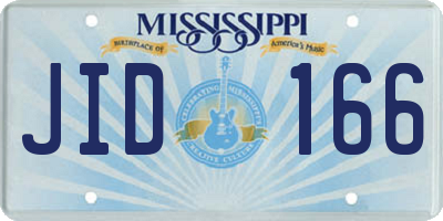 MS license plate JID166
