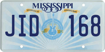 MS license plate JID168