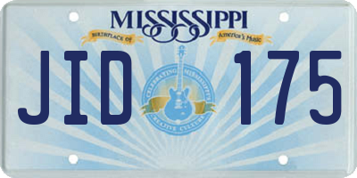 MS license plate JID175