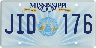 MS license plate JID176