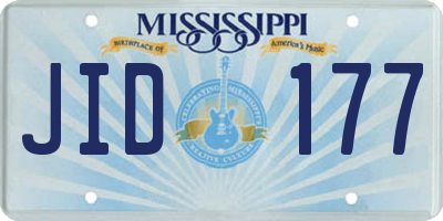 MS license plate JID177