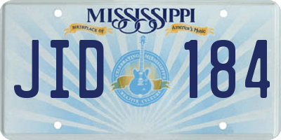 MS license plate JID184