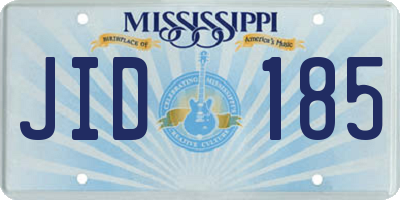 MS license plate JID185