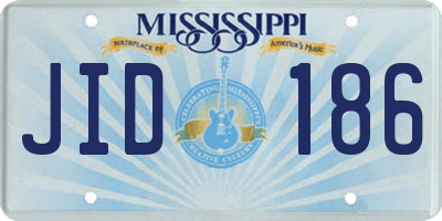 MS license plate JID186