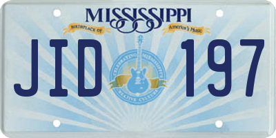 MS license plate JID197
