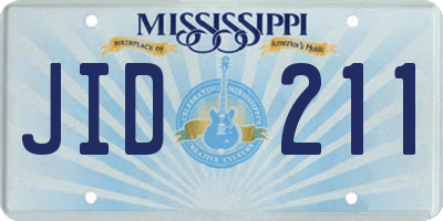 MS license plate JID211
