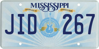 MS license plate JID267