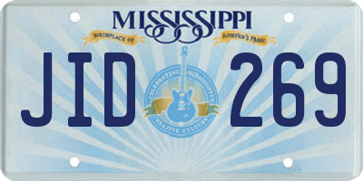 MS license plate JID269