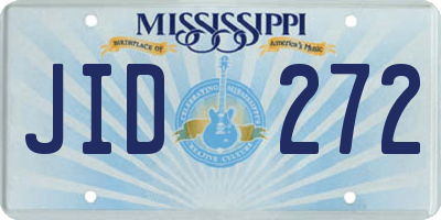 MS license plate JID272