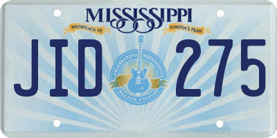MS license plate JID275