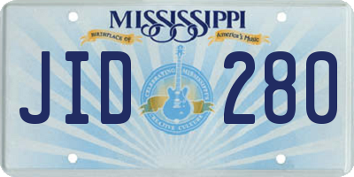 MS license plate JID280
