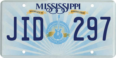 MS license plate JID297