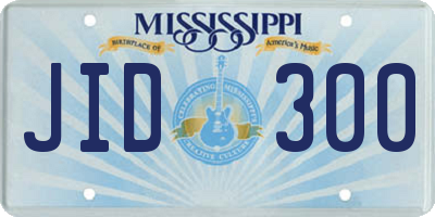 MS license plate JID300