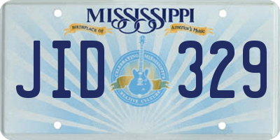MS license plate JID329