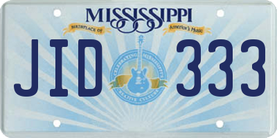 MS license plate JID333