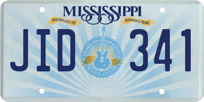 MS license plate JID341