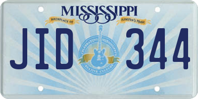 MS license plate JID344