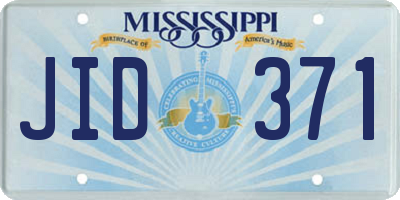 MS license plate JID371