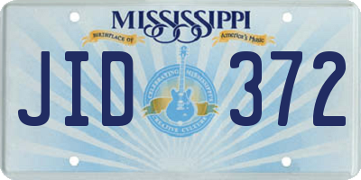 MS license plate JID372