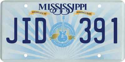 MS license plate JID391