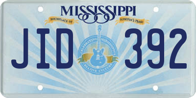 MS license plate JID392